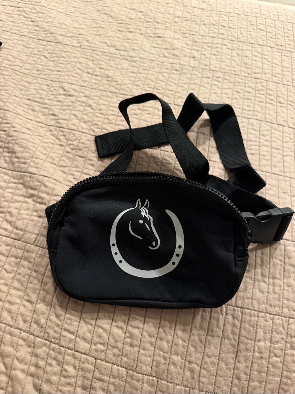 Black Horse Logo Waist Bag